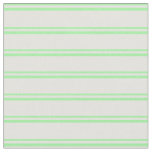 [ Thumbnail: Green and Light Yellow Lines Pattern Fabric ]