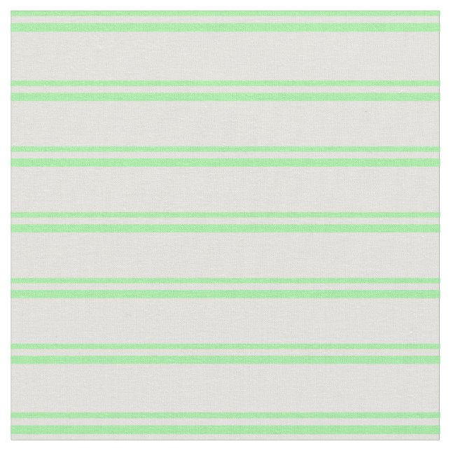 Green and Light Yellow Lines Pattern Fabric (Close Up)