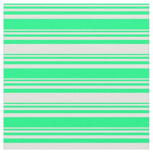 Green and Light Yellow Striped Pattern Fabric