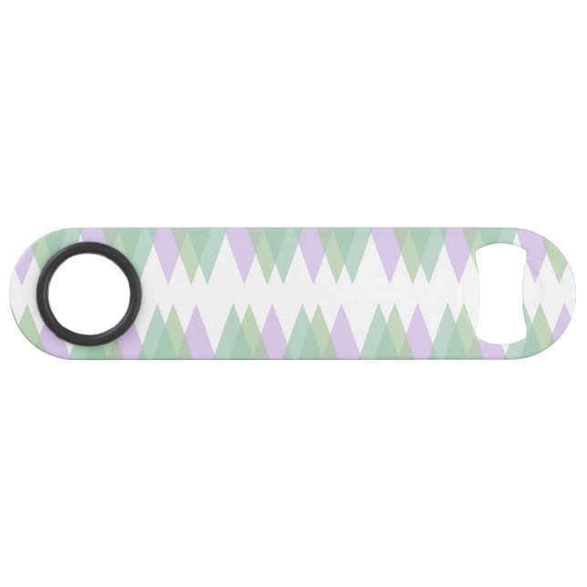 Green and lilac triangles bar key (Front (Horizontal))