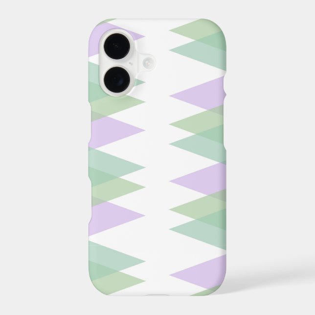 Green and lilac triangles Case-Mate iPhone case (Back)
