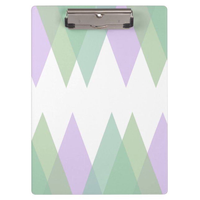 Green and lilac triangles clipboard (Front)