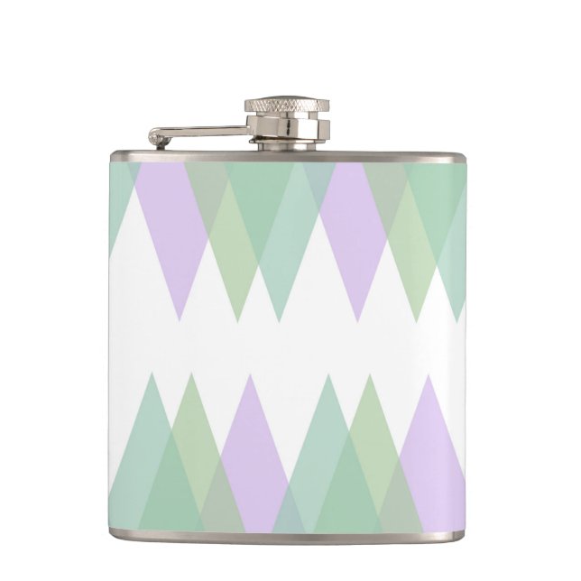 Green and lilac triangles flask (Front)