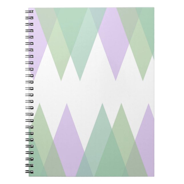 Green and lilac triangles notebook (Front)