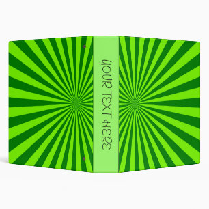 Green and Lime Funky Striped Abstract Art Binders