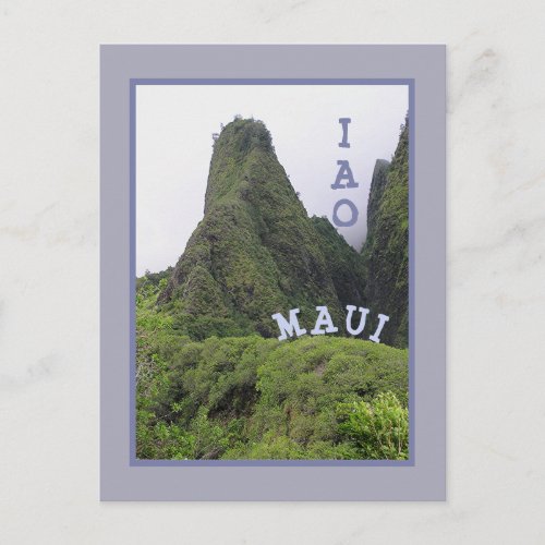 GREEN AND LUSH MAUIS IAO VALLEY POSTCARD