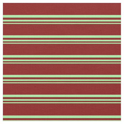 Green and Maroon Colored Stripes Pattern Fabric