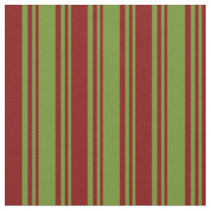 Green and Maroon Striped/Lined Pattern Fabric