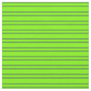 Green and Midnight Blue Colored Lines Fabric