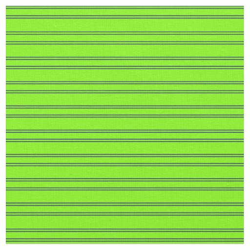Green and Midnight Blue Colored Lines Fabric