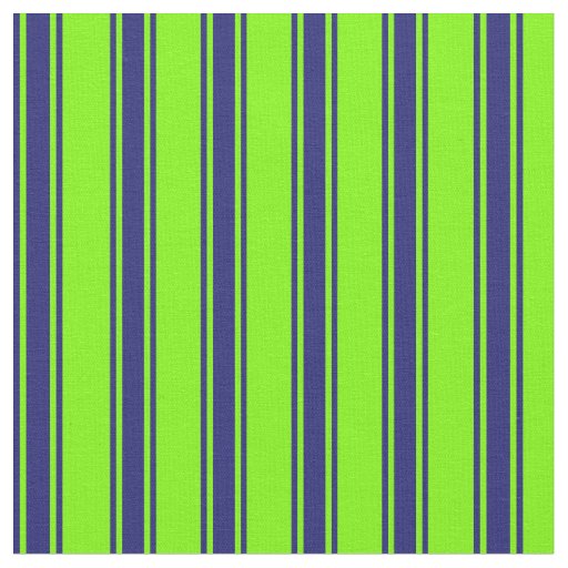 Green and Midnight Blue Lines Pattern Fabric