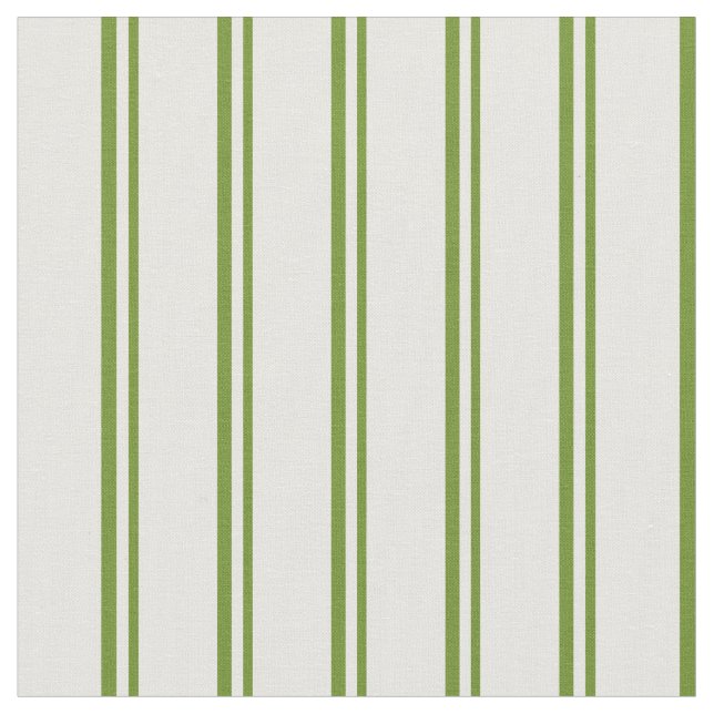 Green and Mint Cream Colored Lines Fabric (Close Up)