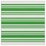 [ Thumbnail: Green and Mint Cream Colored Lines Fabric ]
