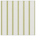 [ Thumbnail: Green and Mint Cream Colored Stripes Fabric ]