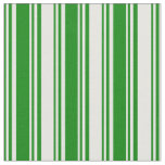 [ Thumbnail: Green and Mint Cream Colored Stripes Pattern Fabric ]