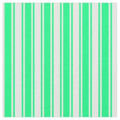 Green and Mint Cream Stripes/Lines Pattern Fabric