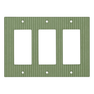 Green and Moss Pin Stripes Light Switch Cover