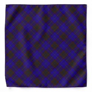Green and Navy Hume Clan Highland Plaid Bandana