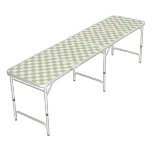 Green and Off White Checkerboard Beer Pong Table