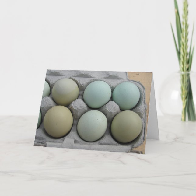 Green and Olive Eggs Card (Front)