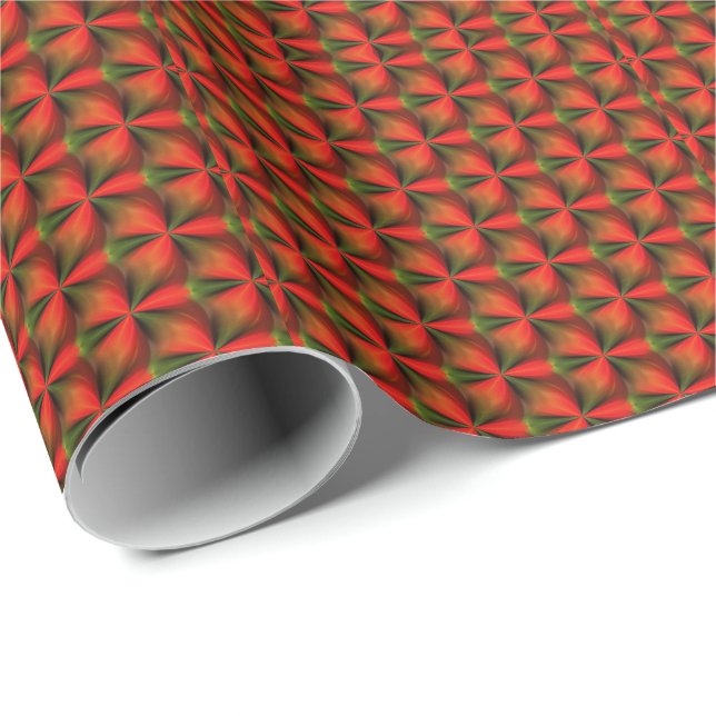 Green And Orange Abstract Pattern   Wrapping Paper (Roll Corner)