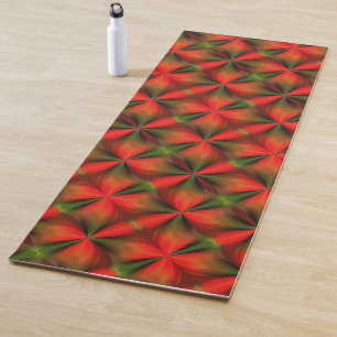 Green And Orange Abstract Pattern  Yoga Mat