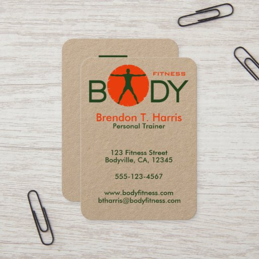 Customizable Body Madness Personal Trainer Large Business Cards