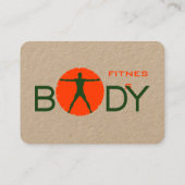 Green and Orange Body Madness Personal Trainer Business Card (Back)