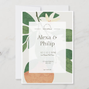 Green and Orange Fruit wedding Invitation