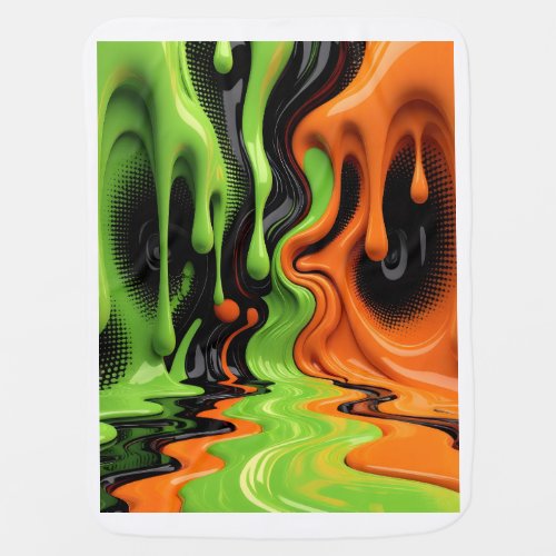 Green and Orange Slime Blanket