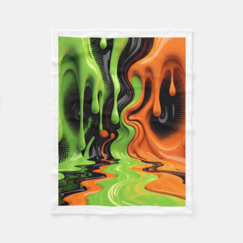 Green and Orange Slime Blanket
