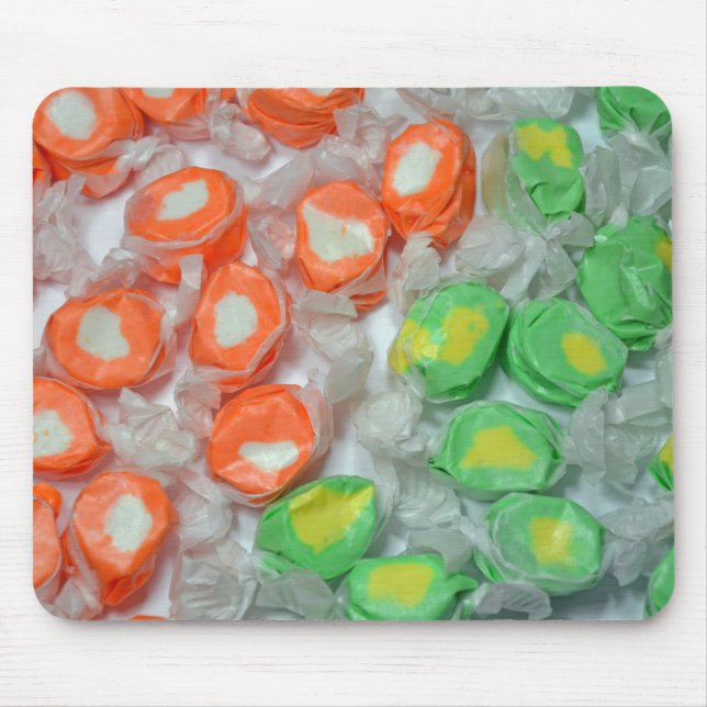 Green and orange taffy candy mousepad (Front)