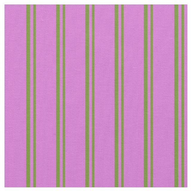 Green and Orchid Lined/Striped Pattern Fabric (Close Up)
