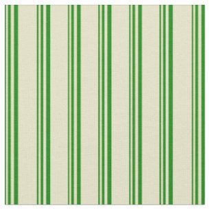 Green and Pale Goldenrod Lines Pattern Fabric
