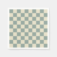 Green and Pale Yellow Checkerboard