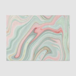 Green and Pink agate/marble Tissue Paper