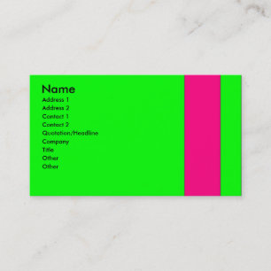 Green and Pink Business Cards - Customized