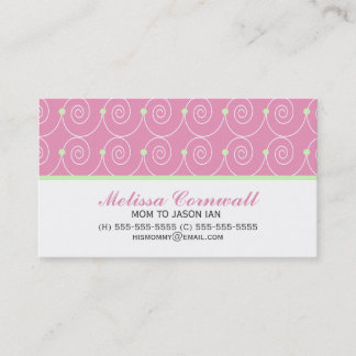 Green and Pink Calling Cards
