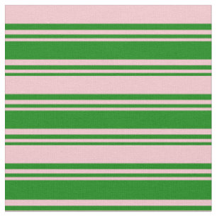 Green and Pink Colored Striped Pattern Fabric