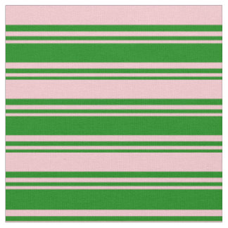 Green and Pink Colored Striped Pattern Fabric
