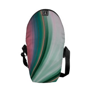 Green and Pink Flash Courier Bag