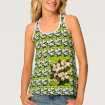 Green and Pink Floral Tile