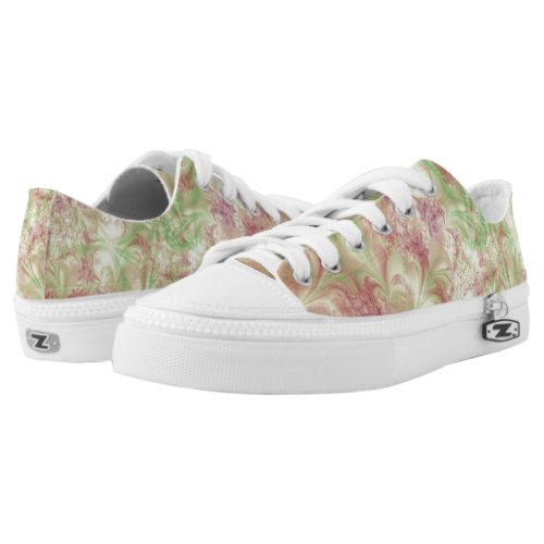 Green and Pink Fractal Swirl design Sneaker