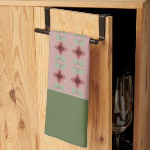 Green and Pink Kitchen Towel
