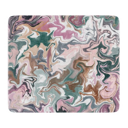 Green and pink liquid acrylic cutting board