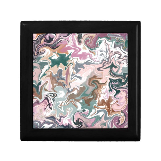 Green and pink liquid acrylic gift box (Front)