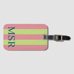 Green and Pink Luggage Tag