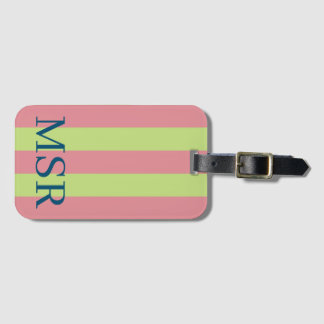 Green and Pink Luggage Tag