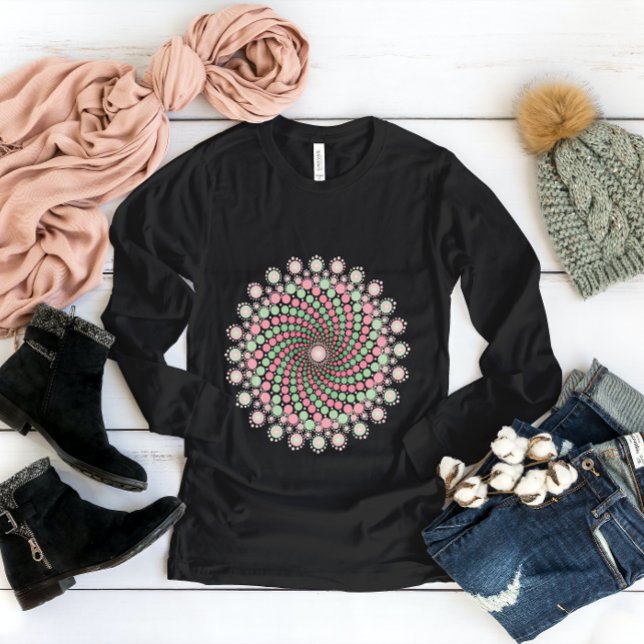 Green and Pink Mandala  T-Shirt (Creator Uploaded)