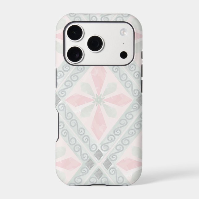 Green and pink pastel diamond pattern Case-Mate iPhone case (Back)